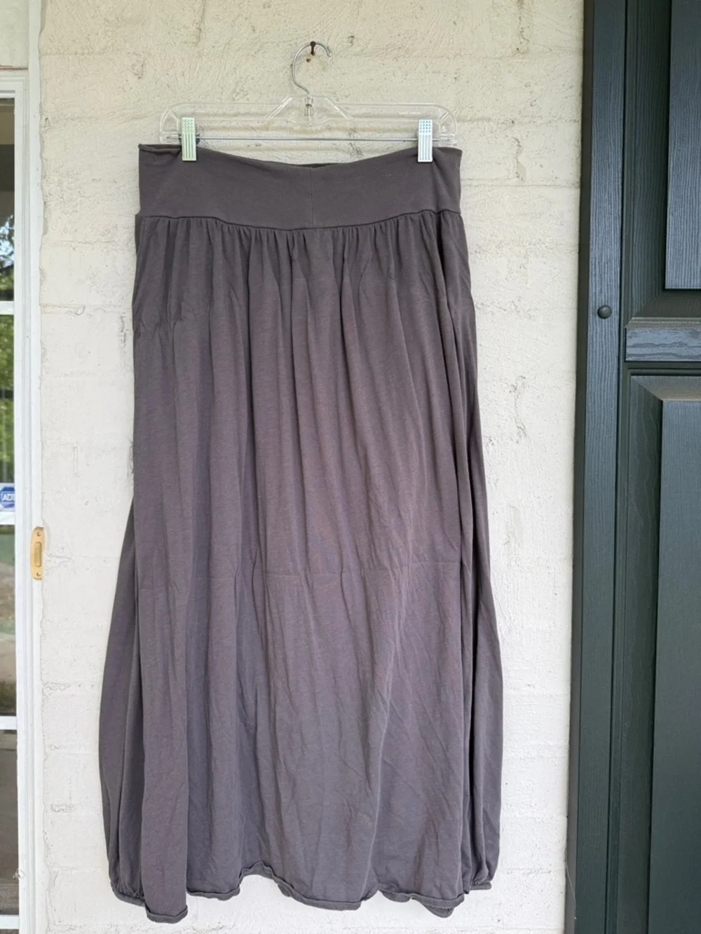 Garnet Hill Favorite Knit Maxi Skirt Dark Ashwood Size PL - Picture 7 of 12